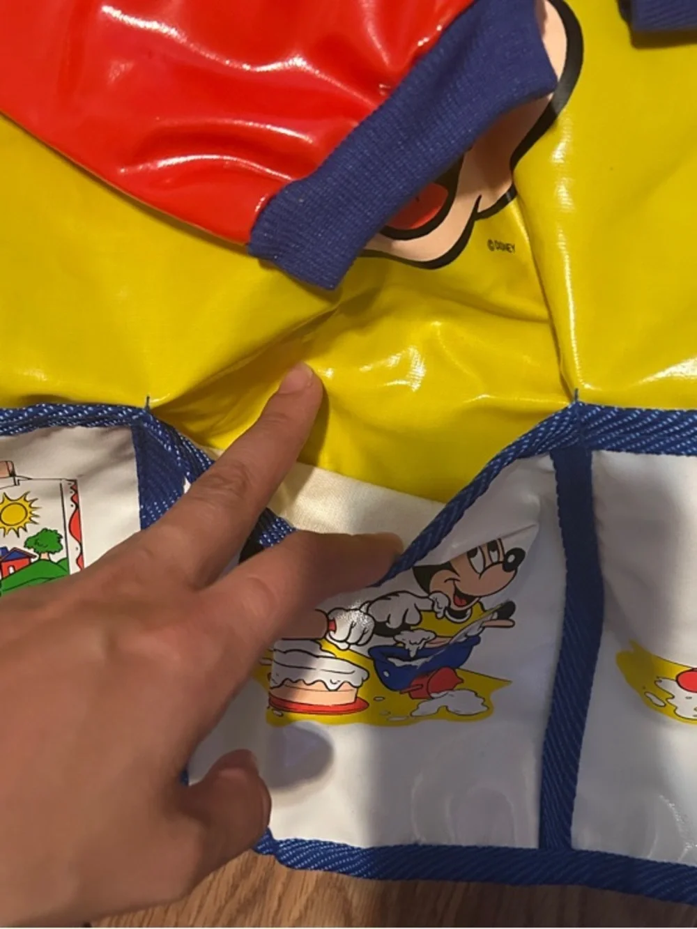 Disney Mickey Long-Sleeve Waterproof Bib - Yellow, Red & Blue